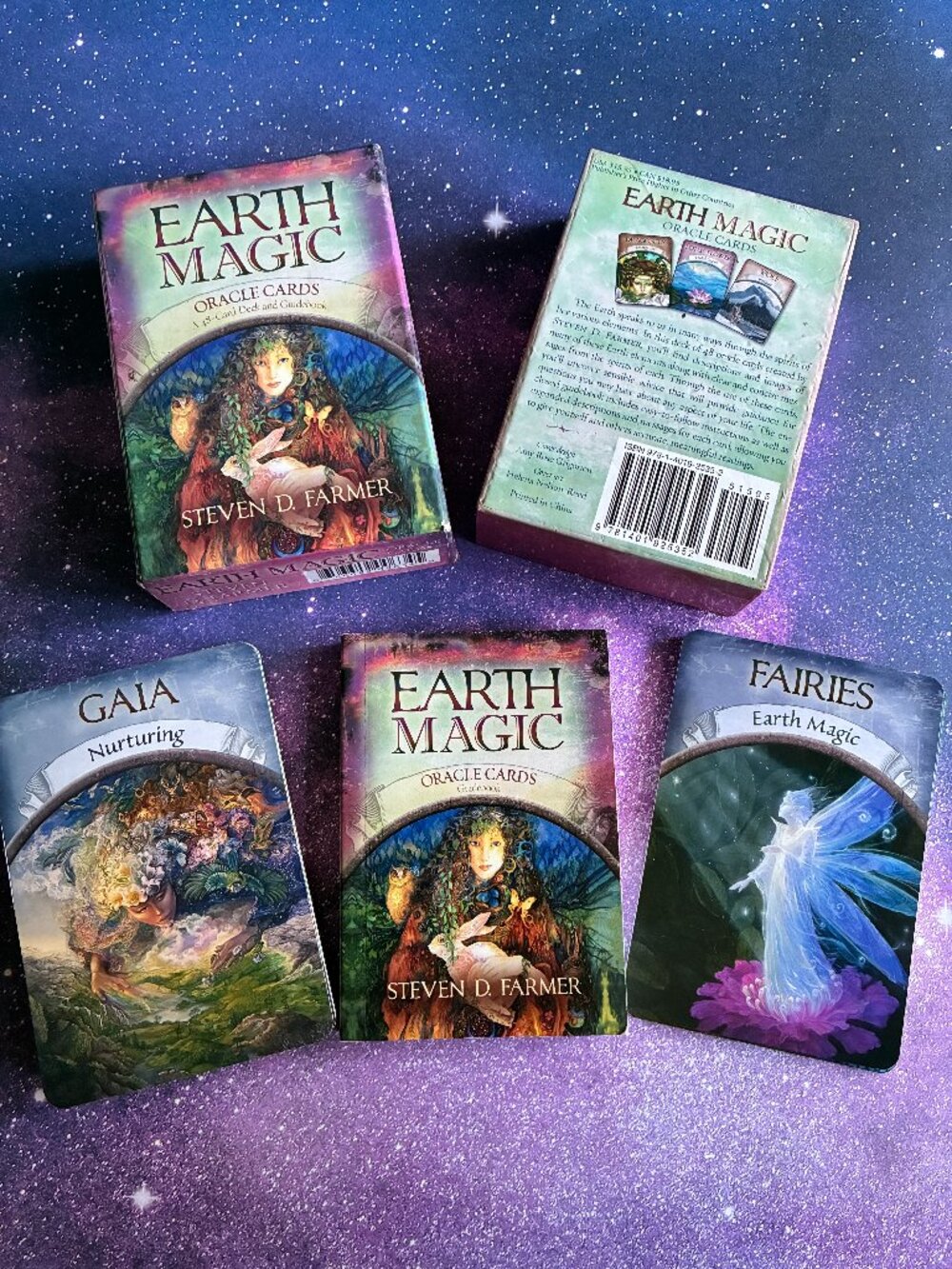 Earth Magic Oracle Cards with book by Steven D. Farmer